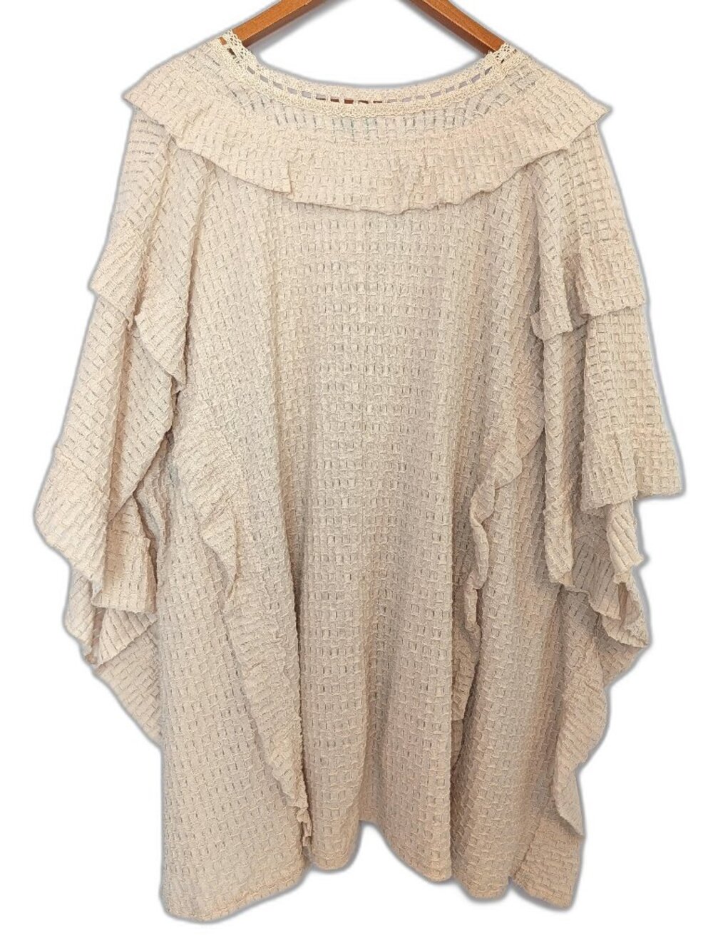 NWT FP Beach | Free People Coverup Very Oversized Flora Tunic Summer Khaki XS/S - Picture 7 of 11